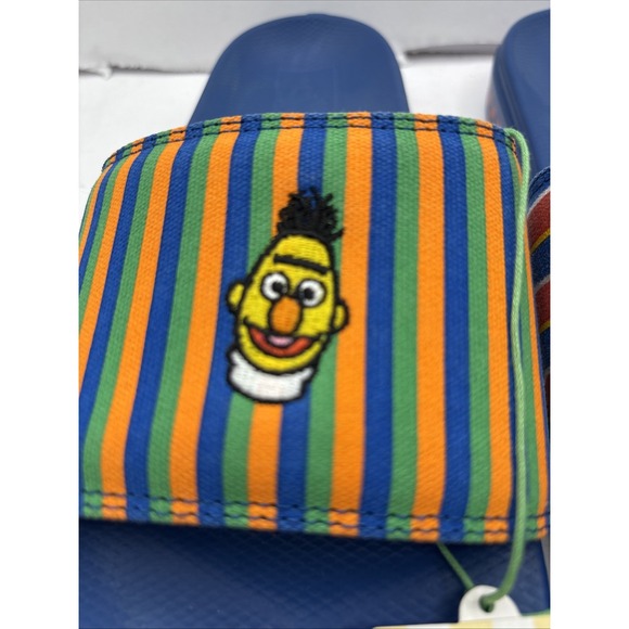 RARE VANS X SESAME STREET ERNIE AND BERT SLIDES Blue Men's Size 11 - Picture 5 of 12